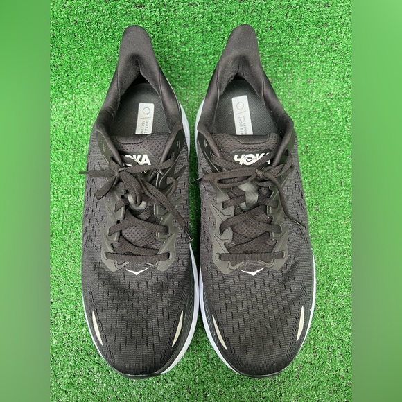 Hoka One One Womens Clifton 8 1119394 BWHT Black Running Shoes Sneakers Sz 12B - Picture 16 of 16